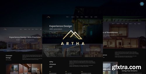 ThemeForest - Artha v1.0 - React Interactive Interior Template - 28432332