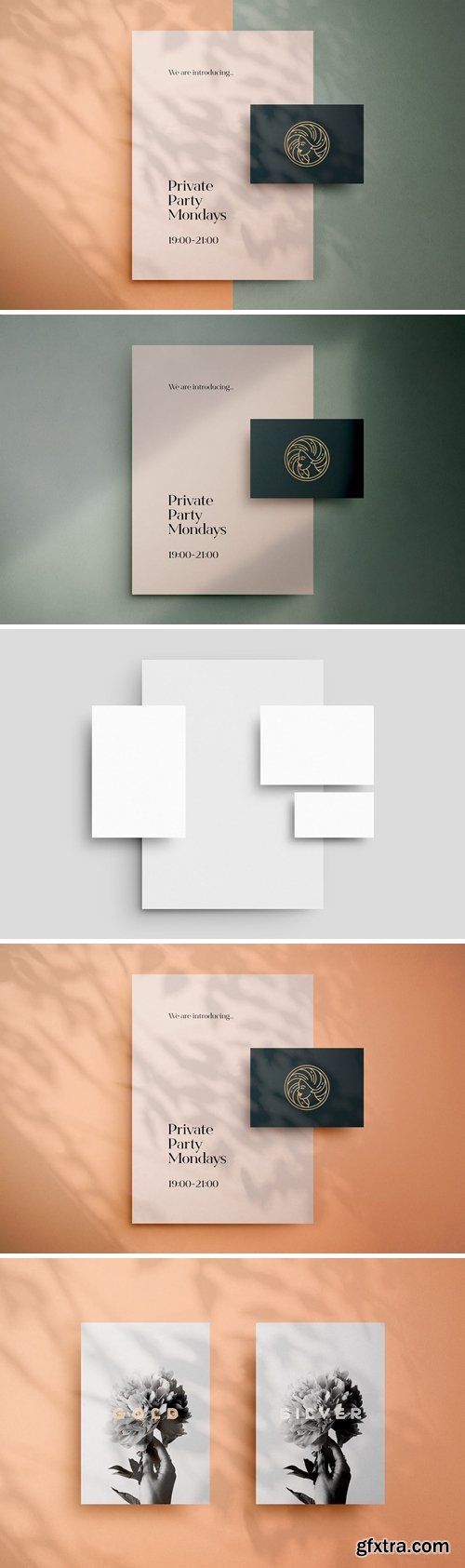 Flora Shadow Stationery Mockup