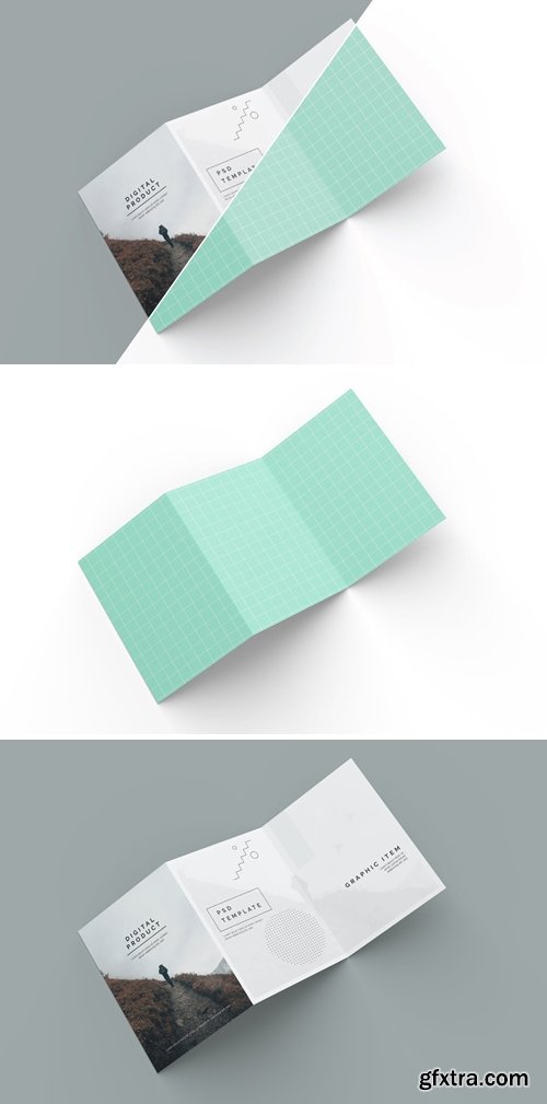 A5 Trifold Mockup