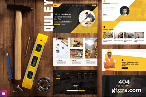 ThemeForest - Quley v1.0 - Construction & Engineering Elementor Template Kit - 28781731