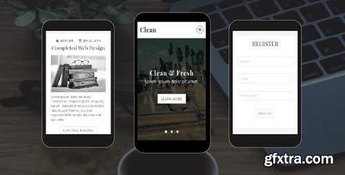 ThemeForest - Clean v1.0 - Personal Blog Mobile Template - 18445980