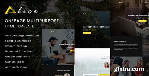 ThemeForest - Alice v5.0 - Onepage Multipurpose HTML Template - 20605100