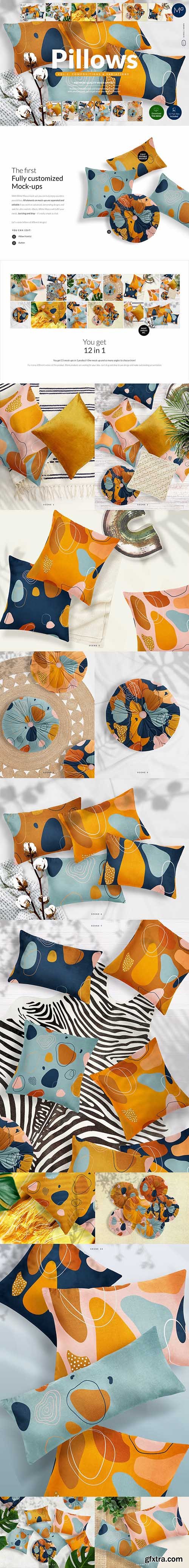 CreativeMarket - Pillows vol.2: Compositions Mock-ups 5248045