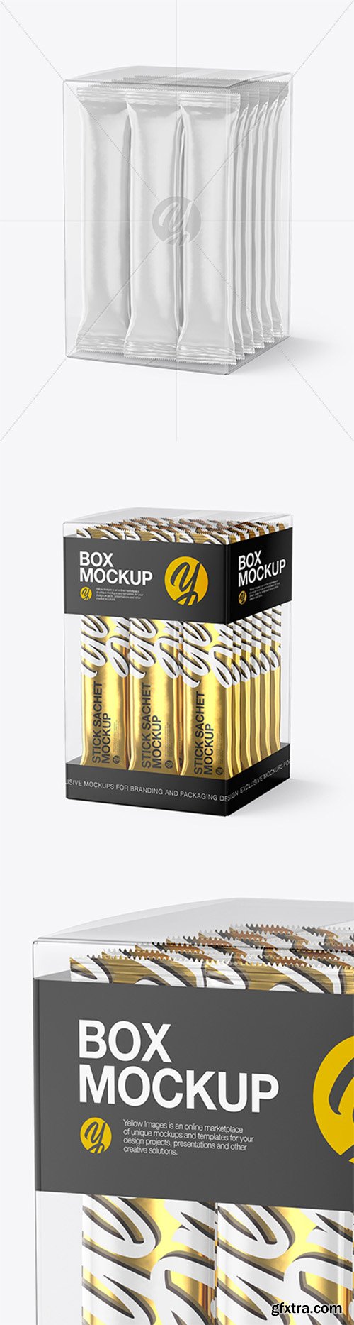 Box w/ 18 Sachets Mockup 38122