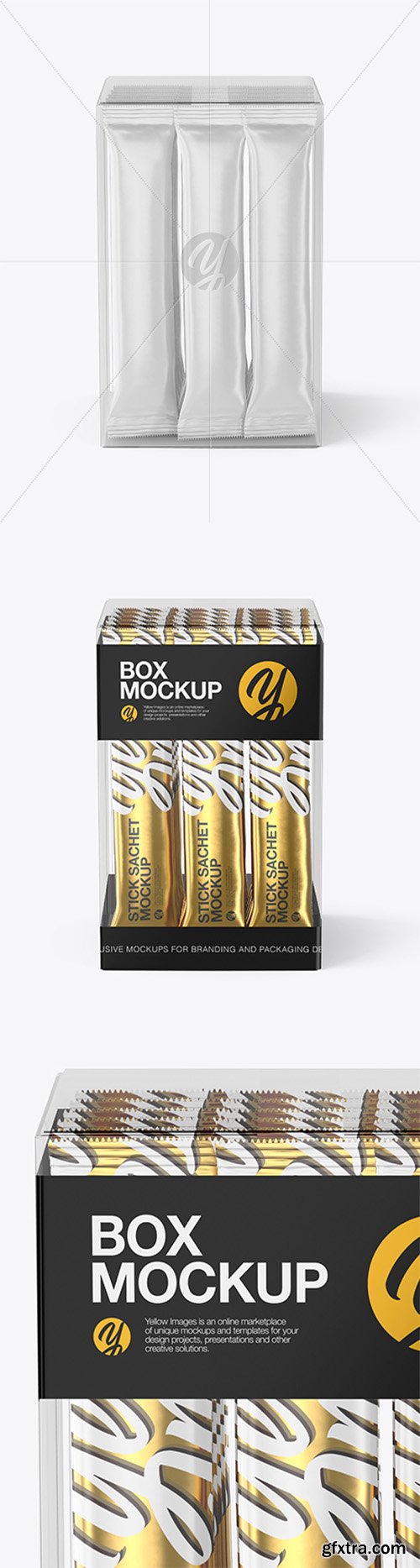 Box w/ 18 Sachets Mockup 37136