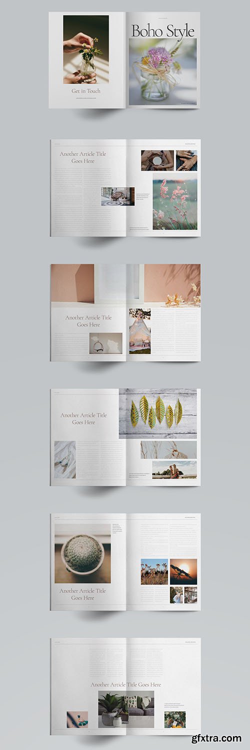 Boho Brochure Layout 383365738