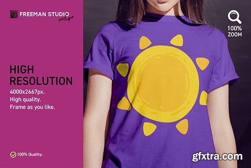 CreativeMarket - Teenager T-Shirt Mock-Up Set 3853140