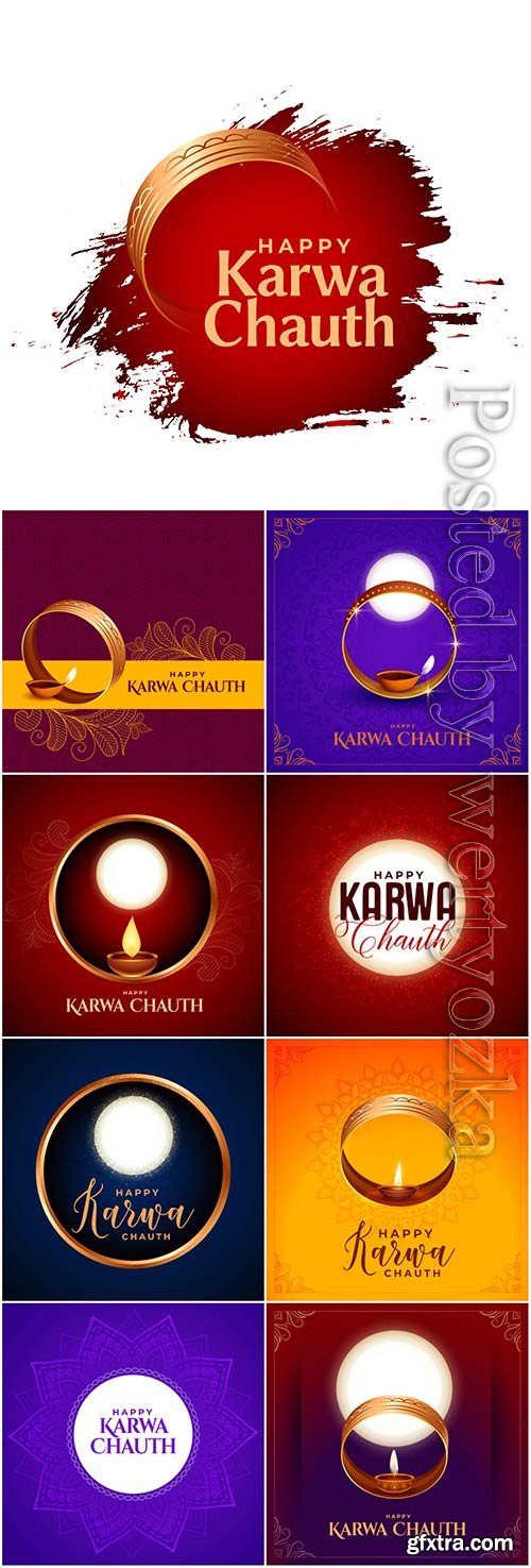 Happy karwa chauth decorative background of indian festival