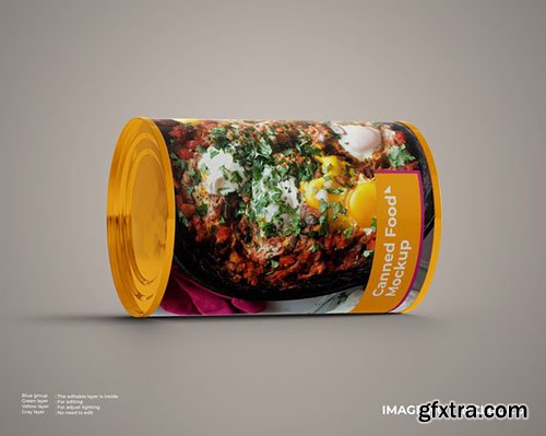 Canned food mockup