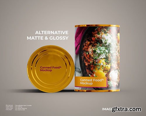 Canned food mockup