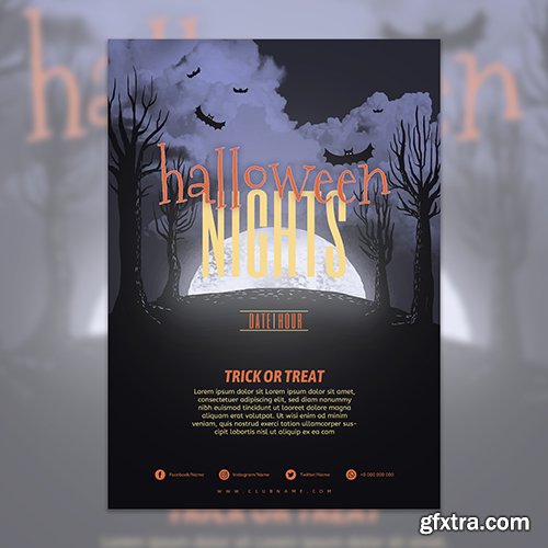 Halloween Party Poster Template