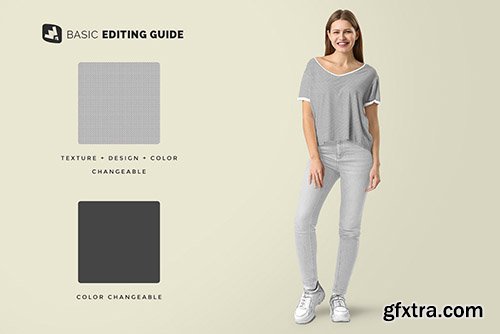 CreativeMarket - Female Everyday Outfit Mockup 4602408