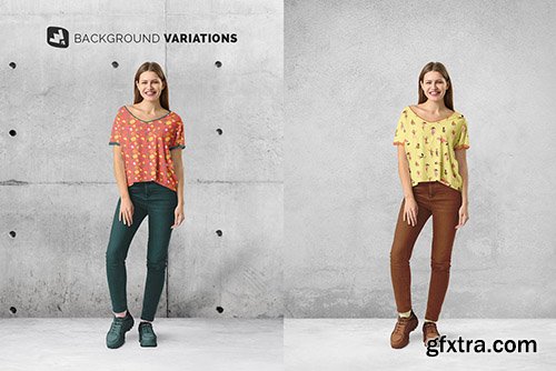 CreativeMarket - Female Everyday Outfit Mockup 4602408