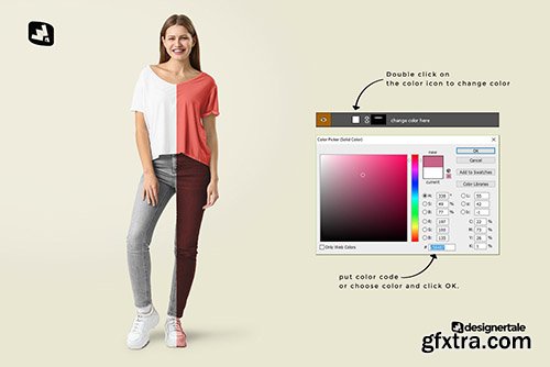 CreativeMarket - Female Everyday Outfit Mockup 4602408