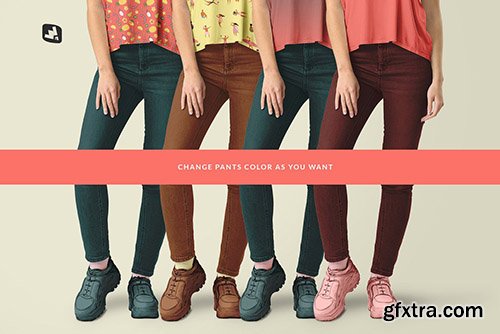 CreativeMarket - Female Everyday Outfit Mockup 4602408