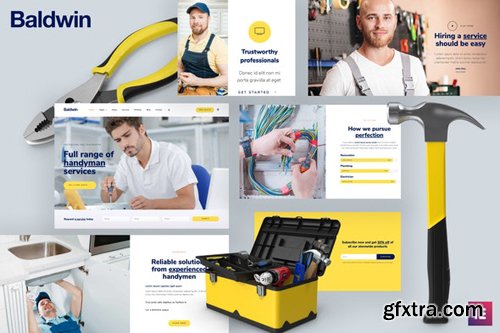 ThemeForest - Baldwin v1.0 - Handyman & Repair Services Elementor Template Kit - 28805890