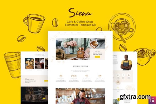 ThemeForest - Siena v1.0 - Cafe and Coffee Shop Template Kit - 28841328