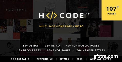 ThemeForest - H-Code v1.2.1 - Multipurpose OnePage & Multi Page Template - 11717596