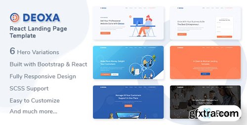 ThemeForest - Deoxa v1.0 - React Landing Page Template - 27744344