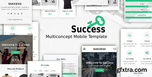 ThemeForest - Success v1.0 - Multiconcept Mobile Template (Update: 3 April 17) - 19652676