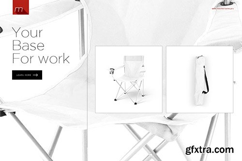 CreativeMarket - Folding Beach Chair Mock-up 549408