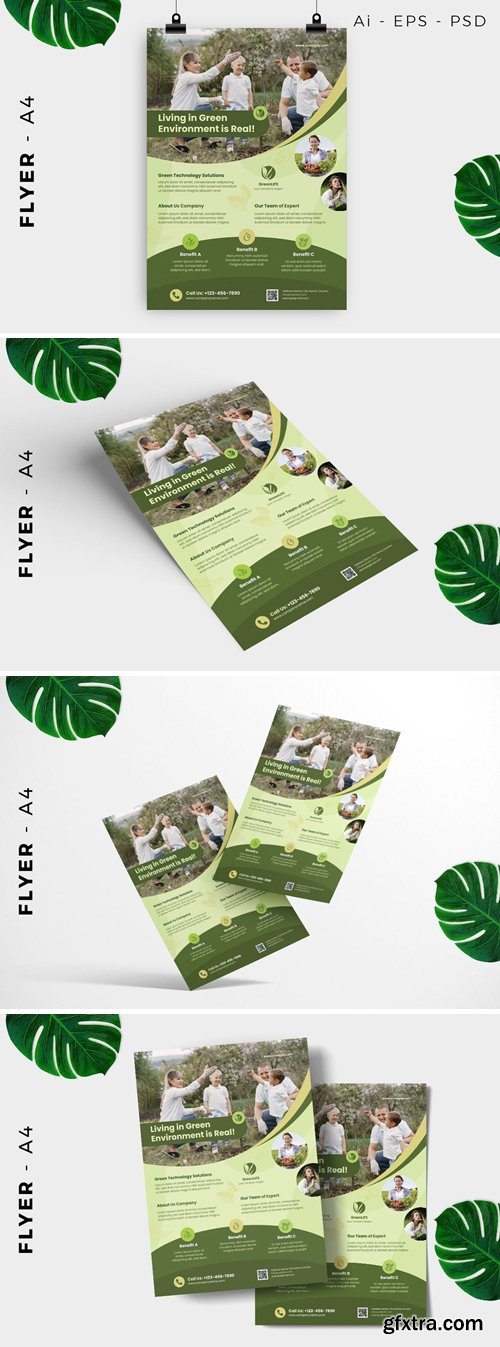 Green Living Resindential Flyer Design