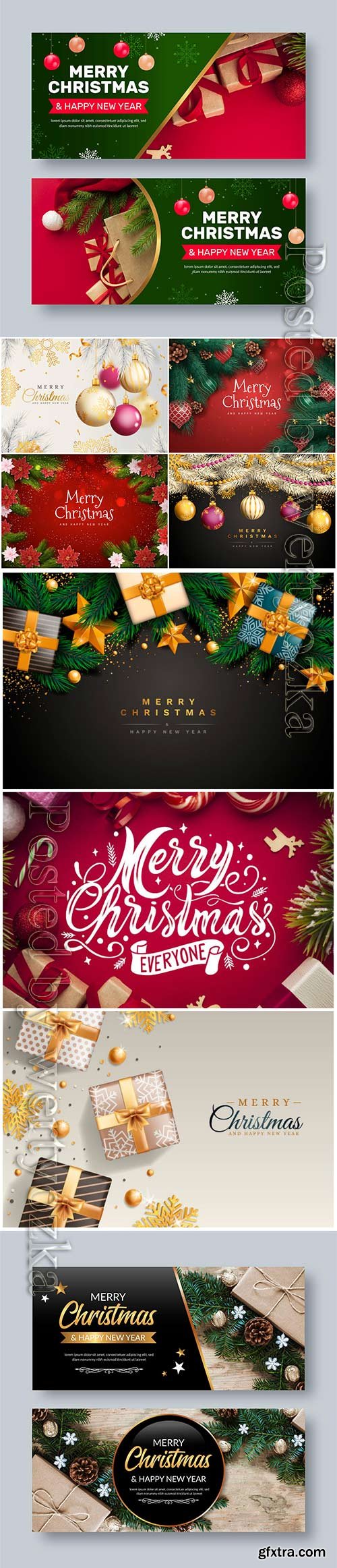 Christmas banners with image