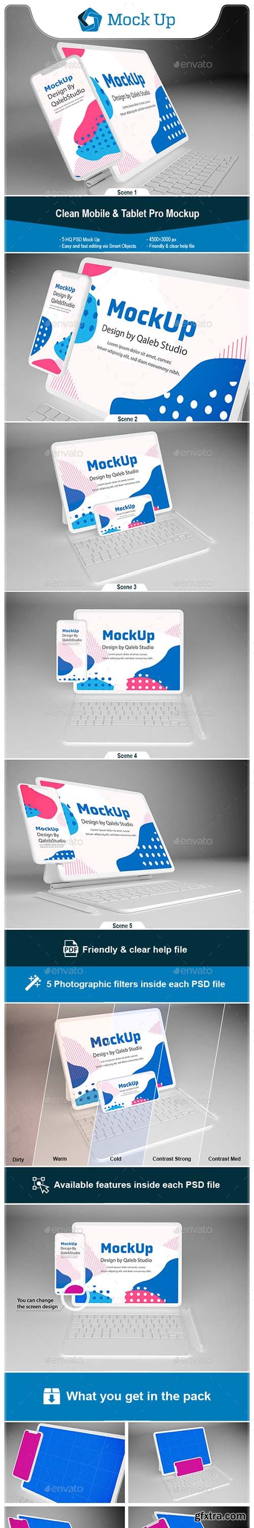 GraphicRiver - Clean Phone & tablet Pro Mockup 28699745