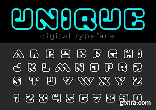 Square Digital Font