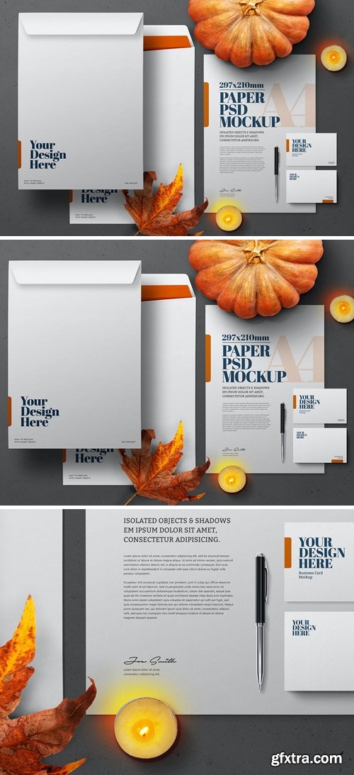 Halloween Autumn Stationery Mockup 02