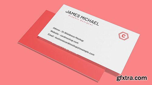 Isometric Business Card - Mockup