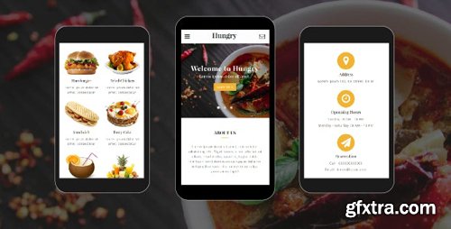 ThemeForest - Hungry v1.0 - Food and Restaurant Mobile Template - 19816734