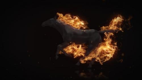 Videohive - Flamming Horse Logo Reveal