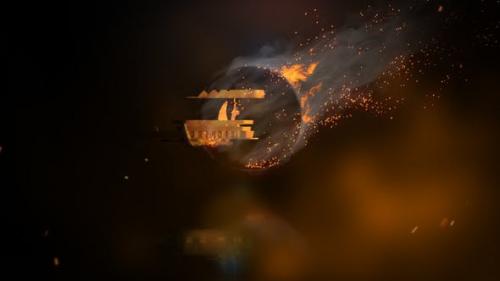 Videohive - Rotating Fire Logo Reveal
