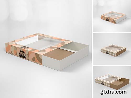 Stacked Window Sleeve Boxes Mockup