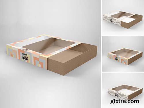 Stacked Window Sleeve Boxes Mockup