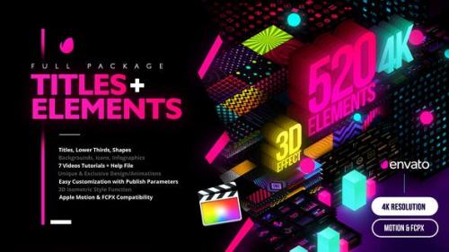 Videohive - Modern Pack of Titles and Elements for FCPX - 4K