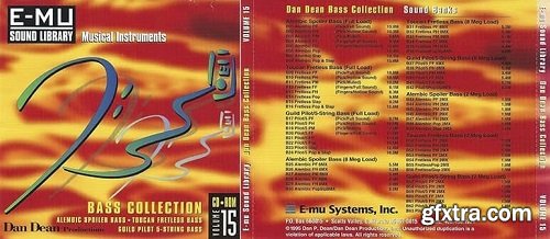 E-MU Classic Series Vol 15 Dan Dean Bass Collection for Emulator X3