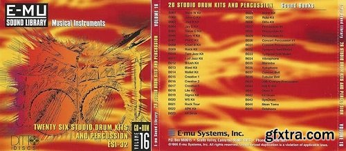 E-MU Classic Series Vol 16 Studio Drum Kits And Percussion for Emulator X3