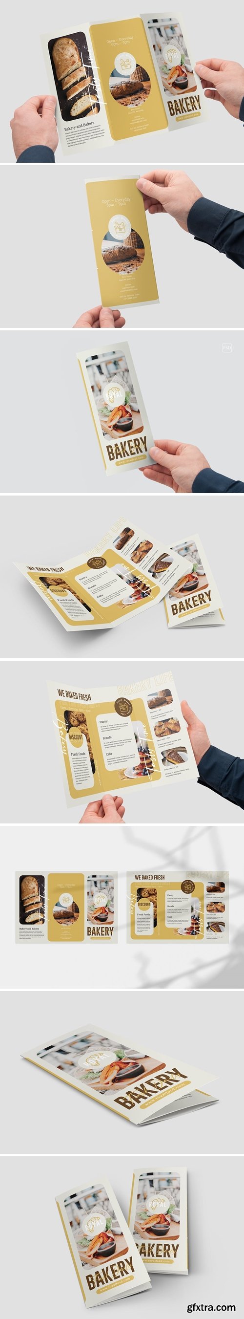 Bakery And Confectionery Food Trifold Brochure