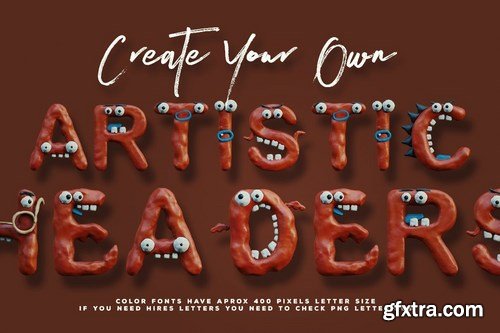 Plasticine Monsters - Color SVG Font