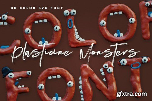 Plasticine Monsters - Color SVG Font