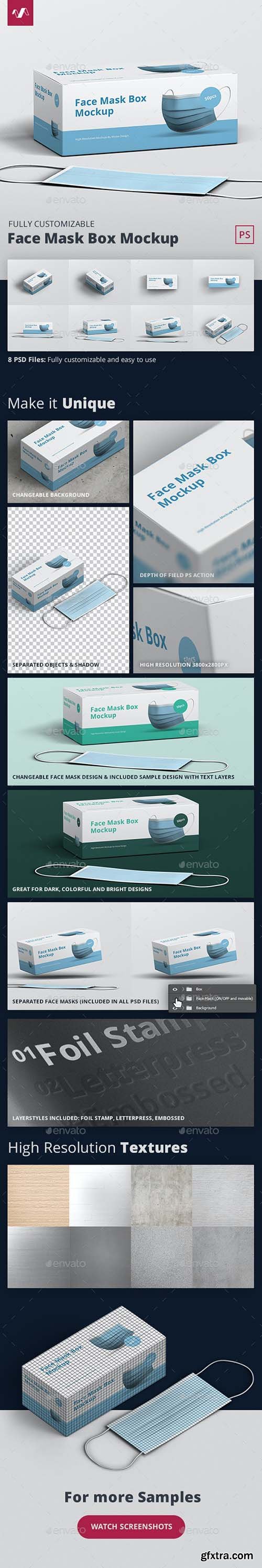 GraphicRiver - Face Mask Box Mockup 28890006