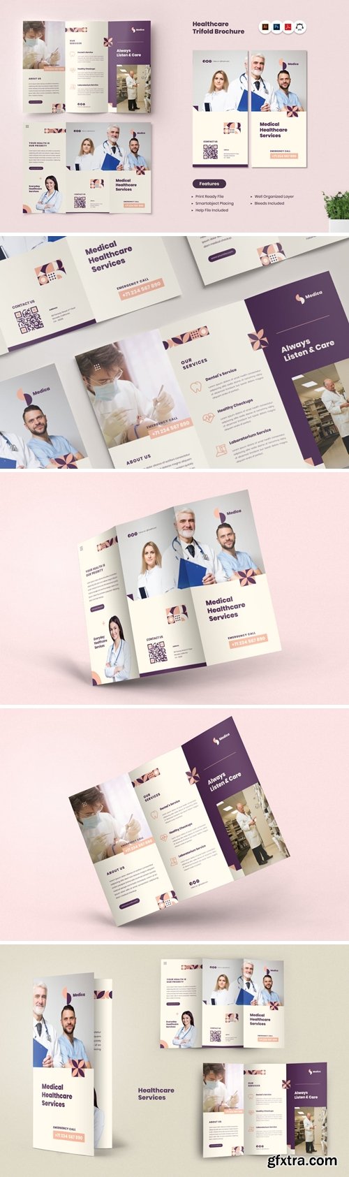 Medical Healthcare Trifold Brochure