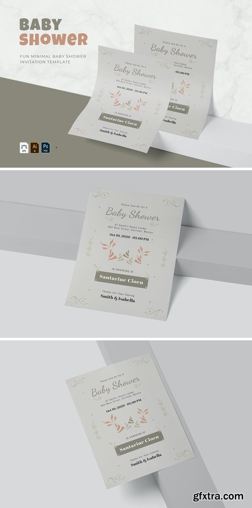 Fun Minimal | Baby Shower Invitation