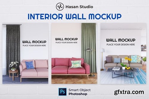 Nuzie - Living Room Wall Mockup