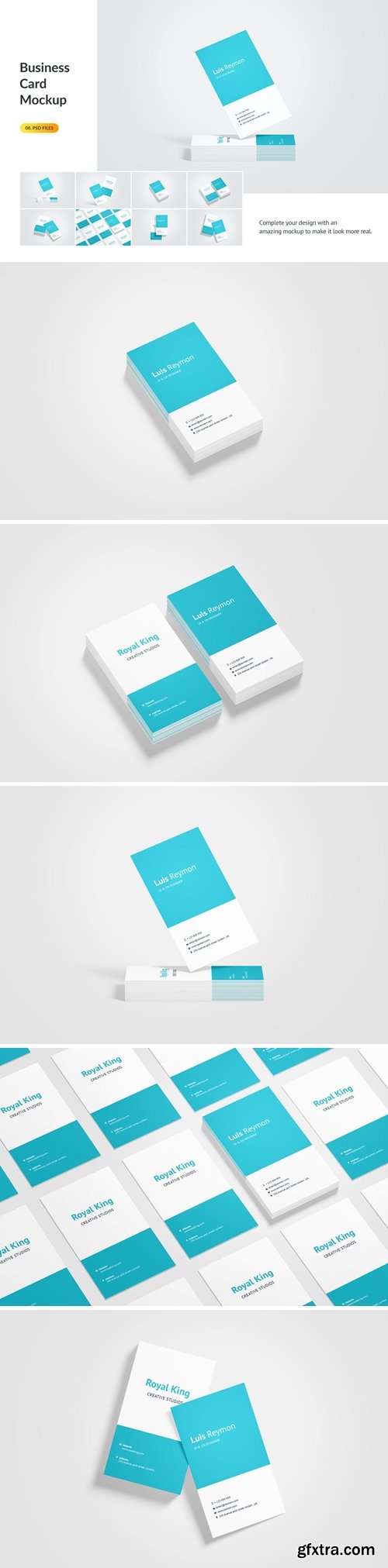 Portrait Business Card Mockup