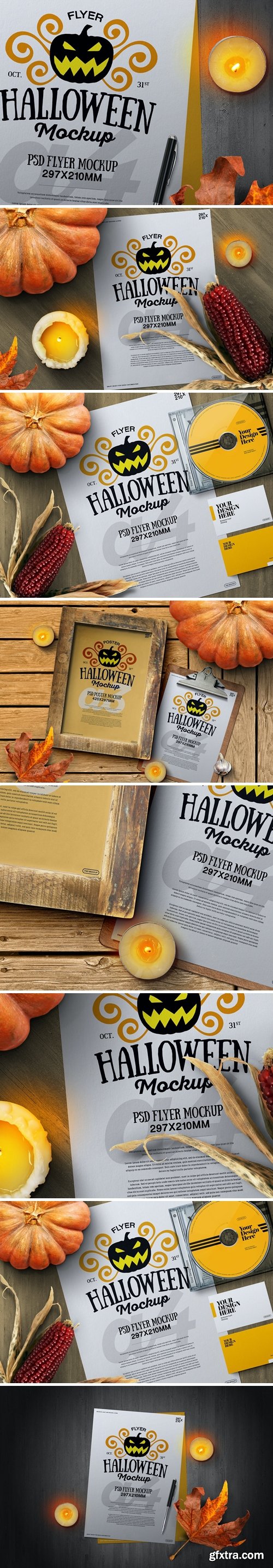 Halloween Autumn A4 Flyer Mockup