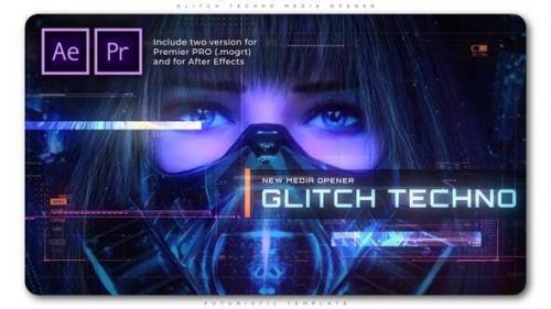 Videohive - Glitch Techno Media Opener