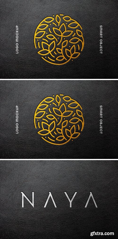 Foil Leather Press Logo Mockup